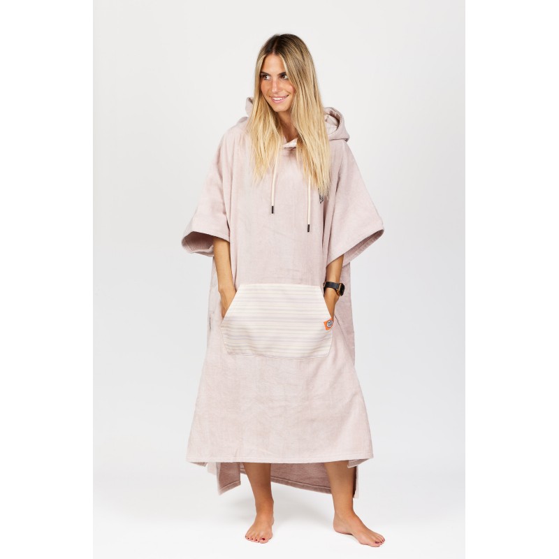 Poncho High End - 100% Coton - Dusty Rose