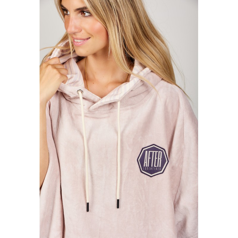 Poncho High End - 100% Coton - Dusty Rose