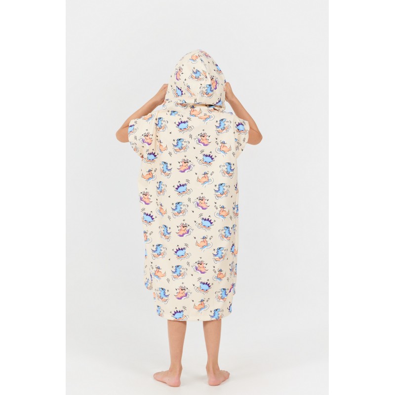 Poncho Kids - Dino - Peach