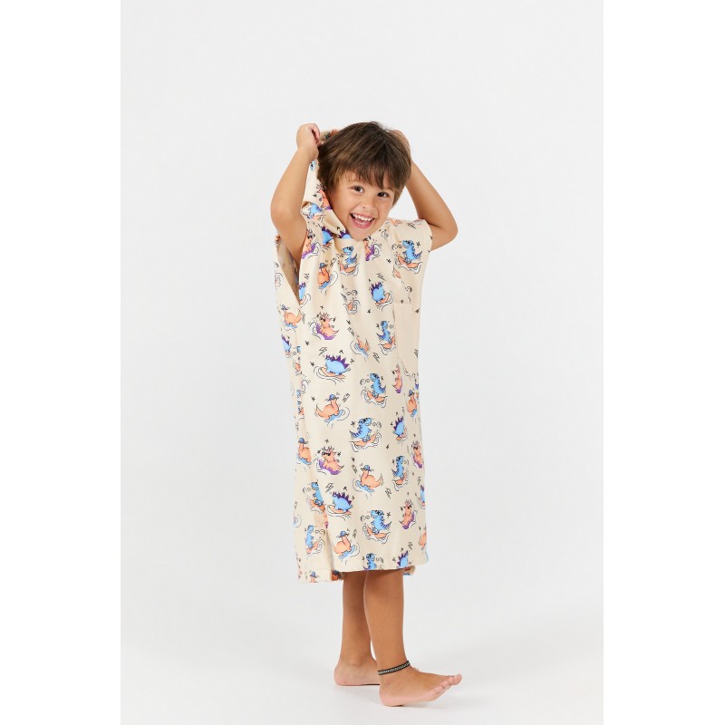 Poncho Toddler - Dino - Green
