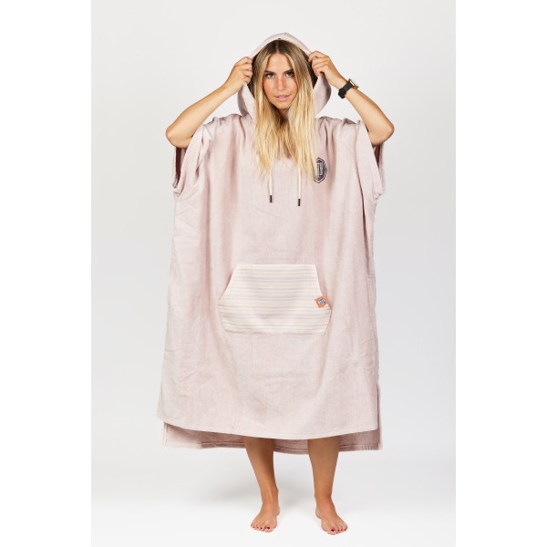 Poncho High End - 100% Coton - Dusty Rose