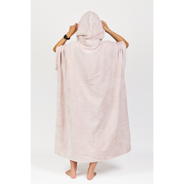 Poncho High End - 100% Coton - Dusty Rose