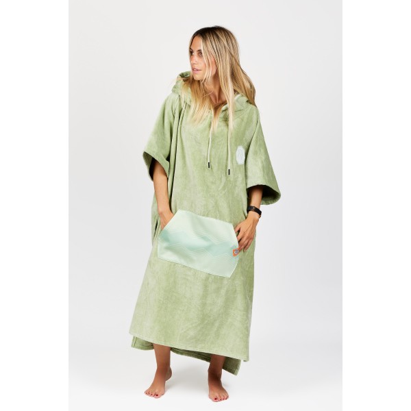 Poncho High End - 100% Coton - Tender Green