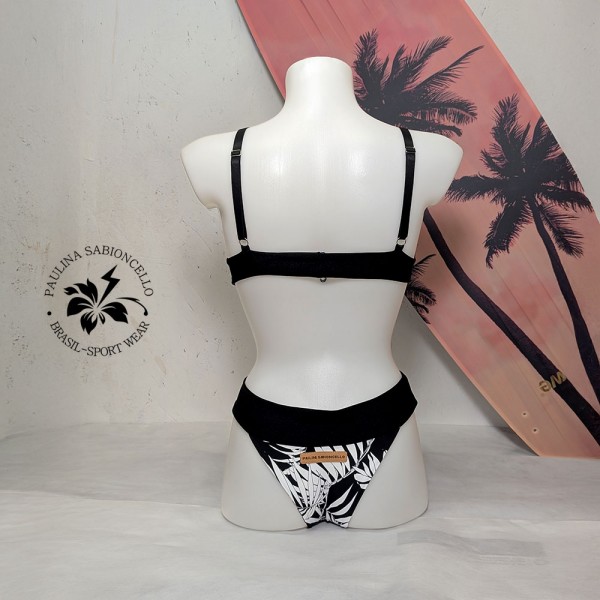 PS BIKINKE MULTIFLOWER BLACK