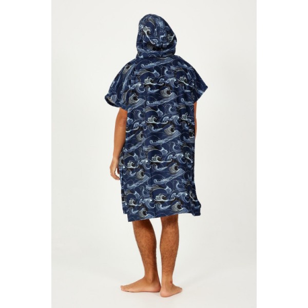 Poncho Japan Waves - Midnight
