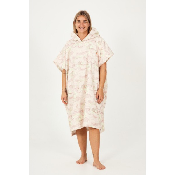 Poncho Japan Waves - Soft Pink