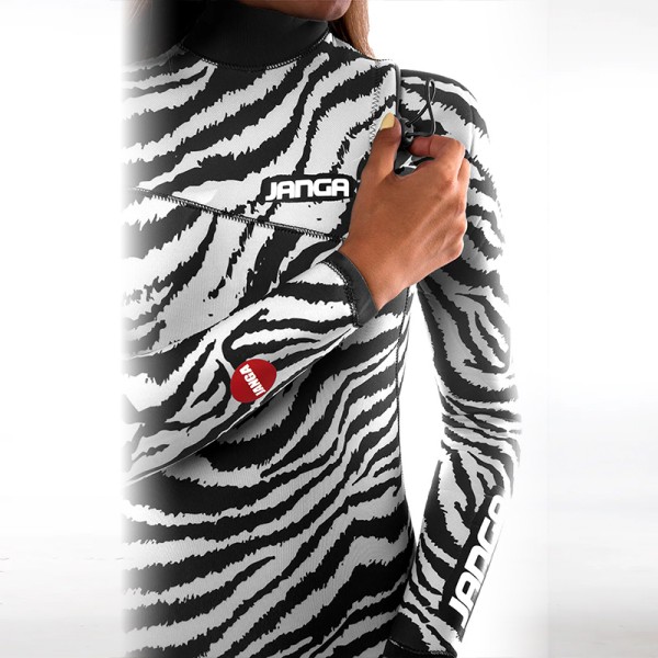 JANGA JANGLE FULLSUIT WOMAN 3/2MM WHITE BLACK