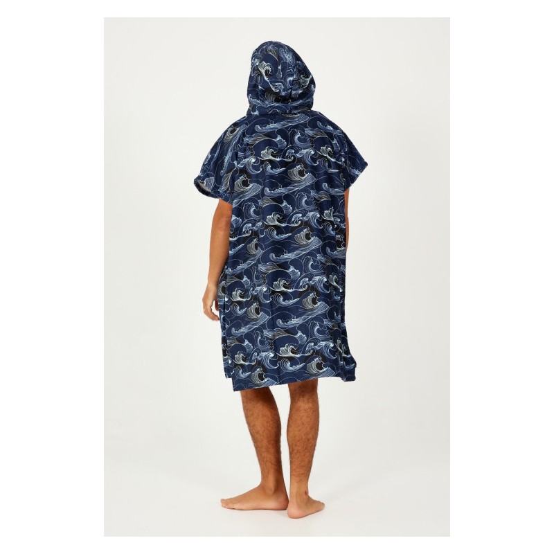 Poncho Japan Waves - Midnight