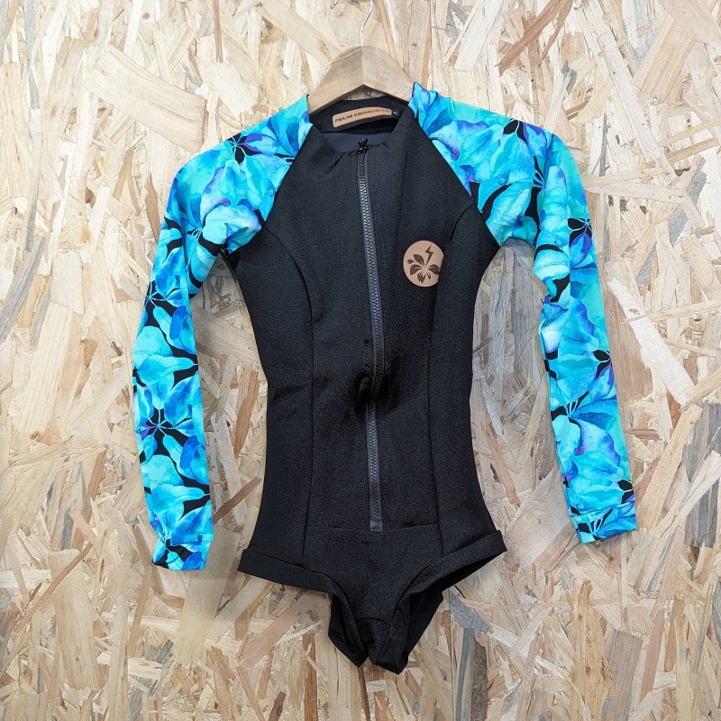 PS ENODELNE KOPALKE DOLGI ROKAV BLACK TOURQUISE SLEEVES