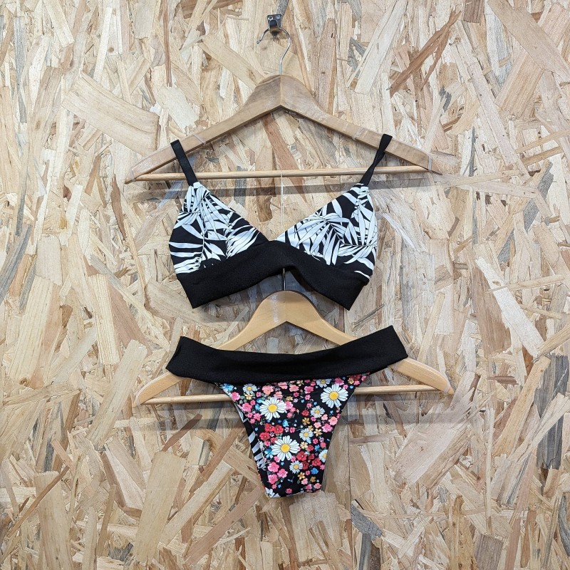 PS BIKINKE MULTIFLOWER BLACK