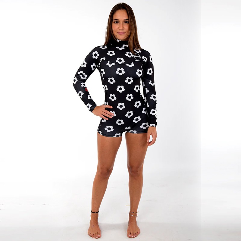 JANGA ALLSTARS HOTPANTS BACKZIP WOMAN 2/2MM 2 FLOWER