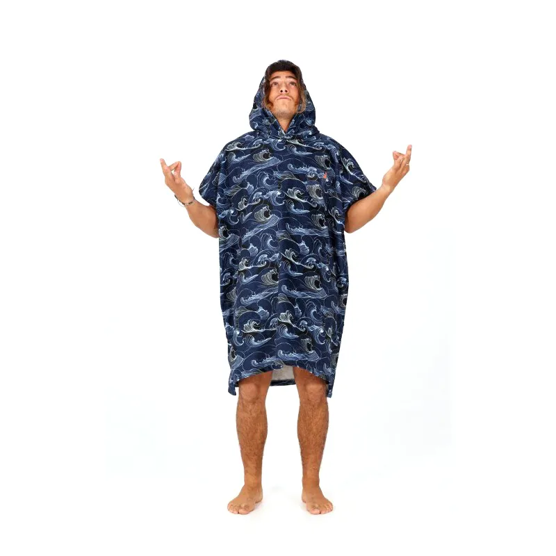 Poncho Japan Waves - Midnight